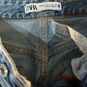 Zara Distressed Straight Leg Jeans
